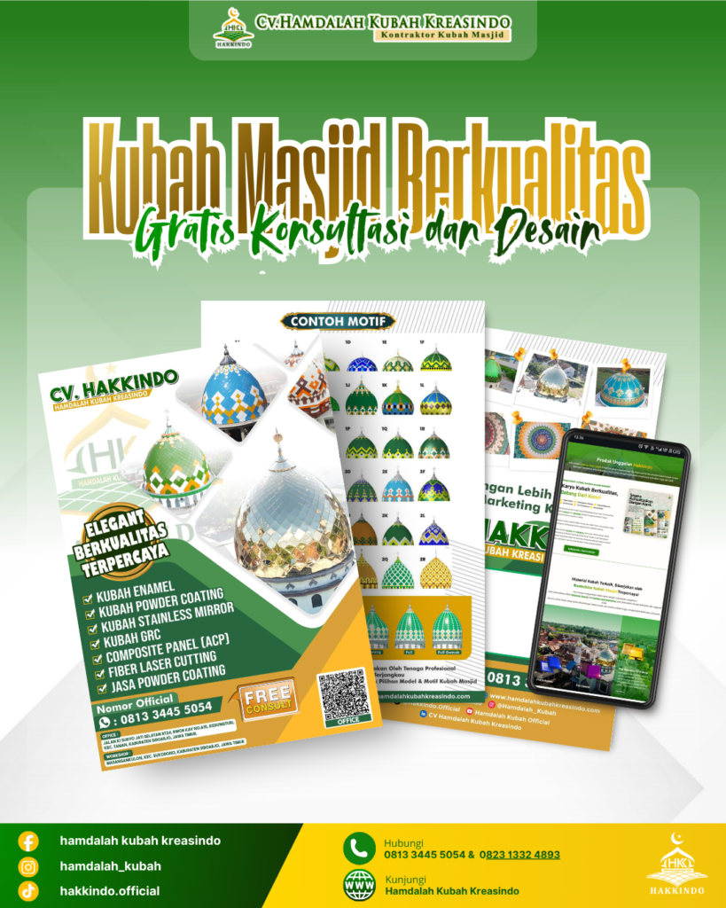 Harga Kubah Masjid – Berbagai Jenis Kubah Masjid yang Harus Anda Ketahui. Kubah masjid dikenal sebagai ciri khas bangunan Islam, meskipun sebenarnya masjid tidak selalu harus menggunakan kubah.