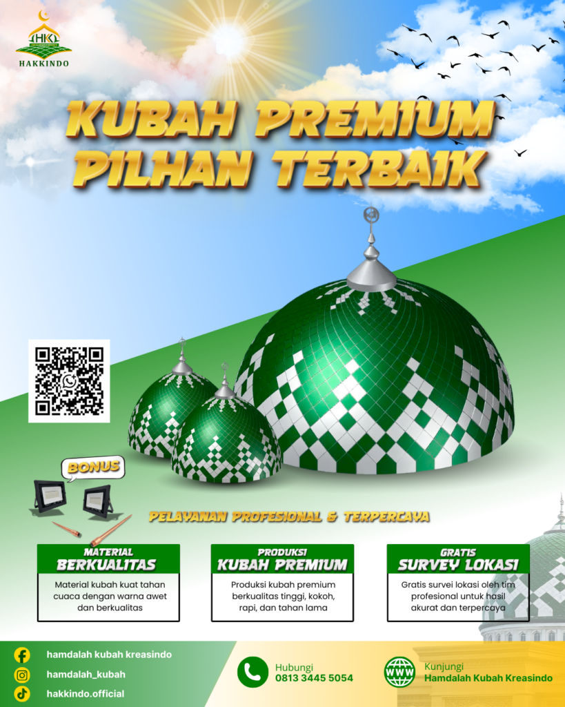 Harga Kubah Masjid Galvalum Terbaru 2026 | Kontraktor Kubah Hakkindo Terpercaya