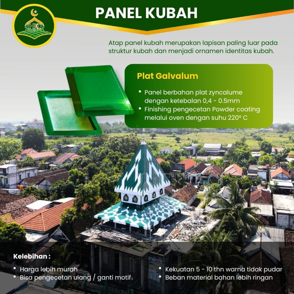 Jasa Powder Coating Kubah Masjid: Warna Awet, Anti Pudar & Harga Terjangkau