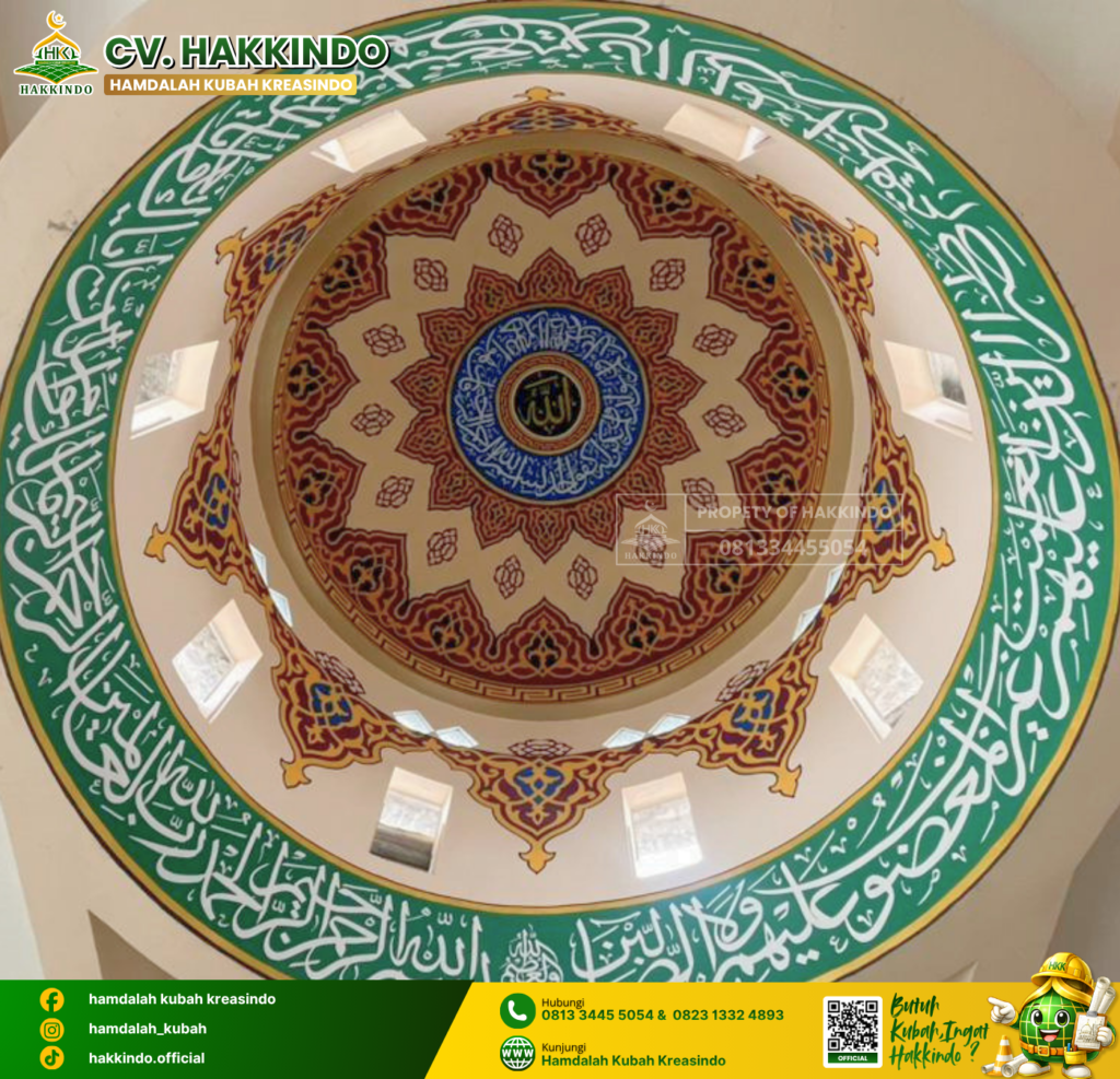Seni Kaligrafi pada Kubah Masjid Indonesia yang Semakin Moder