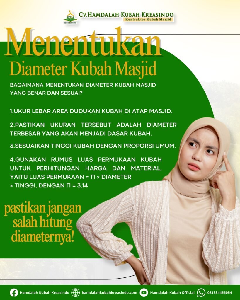Kubah Masjid Enamel Berkualitas Tinggi | Tahan Lama & Bergaransi